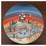 MB - Set of 2 Poole England Collector Plates Autumn 1 and Winter 1