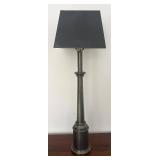 MB - Vintage Tall Table Lamp with Black Shade