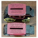MB - Pair of Wells Fargo Stagecoach Banks with Keys