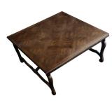 LR - Vintage Henredon Square Coffee Table with Cabriole Legs
