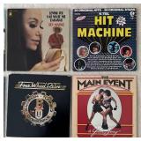 MB - Collection of 8 Vintage Vinyl Record Albums Including The Main Event, Hit Machine and More