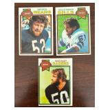 MB - Set of 9 Vintage NFL Center Position Football Trading Cards