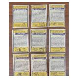 MB - Set of 9 Vintage NFL Center Position Football Trading Cards