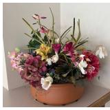 LL  - Faux Floral Arrangement in Terracotta Planter
