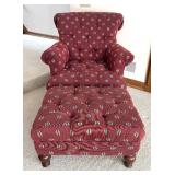 LL  - P.A. Bergner Tufted Chair with Ottoman