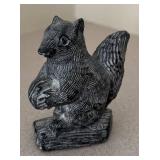 LL  - Set of 2 Glacial Ice Style Sculptures Eskimo Figure and Squirrel Figurine