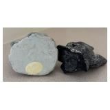 LL  - Set of 2 Glacial Ice Style Sculptures Eskimo Figure and Squirrel Figurine