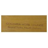 LL  - Vintage Emergency Glass Box Columbia Hotel Lounge Grand Forks ND with Hammer