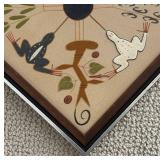 LL  - Framed Sand Art by L. Price with Four Sacred Plants