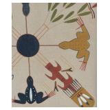 LL  - Framed Sand Art by L. Price with Four Sacred Plants