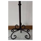 LL  - Fine Floor Lamp with Decorative Metal Base and Fabric Shade