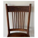 LL  - Vintage Wooden Pressed Back Chair