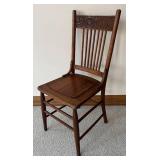 LL  - Vintage Wooden Pressed Back Chair