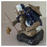 LL  - Shiwan Mudman Fisherman Figurine