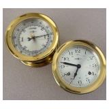 LL  - Howard Miller Brass Clock and Barometer Set