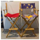 TR - Pair of Directors Chairs with Wood Frames