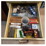 TR - Four Drawer Metal Cabinet with Assorted Household Supplies