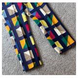 LLBR - Vintage Handmade Patchwork Pants with Geometric Pattern