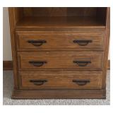 LLBR - Vintage Ranch Oak Bookcase with 3 Drawers