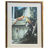 P - Sharon Anderson Signed Limited Edition Cardinal Print Framed