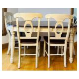 K - 5-Piece Dining Set with Oval Table and 4 Chairs, Two-Tone Wood Finish