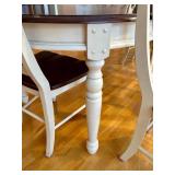 K - 5-Piece Dining Set with Oval Table and 4 Chairs, Two-Tone Wood Finish