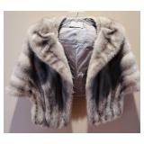 P - Cerulean EMBA Natural Blue Mutation Mink Fur Stole