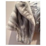 P - Cerulean EMBA Natural Blue Mutation Mink Fur Stole