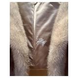 P - Cerulean EMBA Natural Blue Mutation Mink Fur Stole