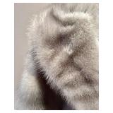 P - Cerulean EMBA Natural Blue Mutation Mink Fur Stole