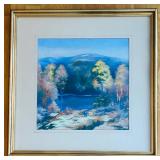P - 1939 Signed W.F. Konagen Framed Landscape Oil Painting