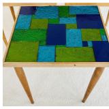 P - Set of 3 Mid-Century Mosaic Glass Nesting Tables