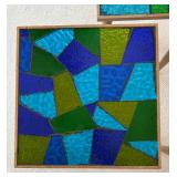 P - Set of 3 Mid-Century Mosaic Glass Nesting Tables
