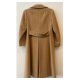 P - Vintage Rosewin Pure Wool Camel Double-Breasted Overcoat, Union Made in USA