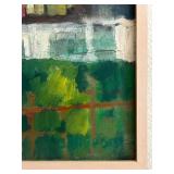 P - Original Framed House Landscape Painting Signed Bradford