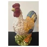 P - 10-Inch Ceramic Rooster Figurine with Colorful Detail
