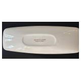 P - Hand-Painted Italian Ceramic Tray with Poppy and Wheat Design