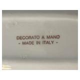 P - Hand-Painted Italian Ceramic Tray with Poppy and Wheat Design