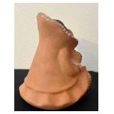 P - 4.5 Inch Signed Pueblo Pottery Figure Child Holding Basket