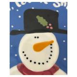 P - Lynn Morris Let It Snow Snowman Ceramic Box 4 x 6 Inch