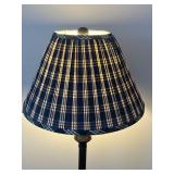 P - 29-Inch Table Lamp with Blue Plaid Shade