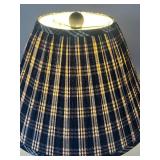 P - 29-Inch Table Lamp with Blue Plaid Shade