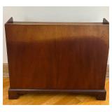 P - Vintage Wooden Console Table with Openwork Sides and Two Drawers