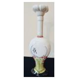 P - Ceramic Chef Bottle Decanter and Decorative Bowl by Carrie Olsen Garrard