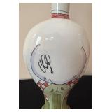 P - Ceramic Chef Bottle Decanter and Decorative Bowl by Carrie Olsen Garrard
