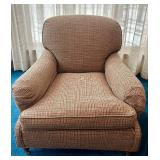 LR - Pair of Ralph Lauren Upholstered Armchairs with Plaid Pattern