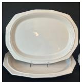 K - Vintage Heathcote Pottery White Dinnerware Set, Service for 8 Plus Serving Pieces