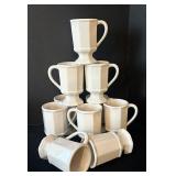 K - Vintage Heathcote Pottery White Dinnerware Set, Service for 8 Plus Serving Pieces
