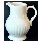 K - Vintage Heathcote Pottery White Dinnerware Set, Service for 8 Plus Serving Pieces