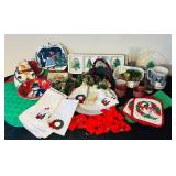 P - Holiday Kitchen and Table Decor Collection with Christmas Theme